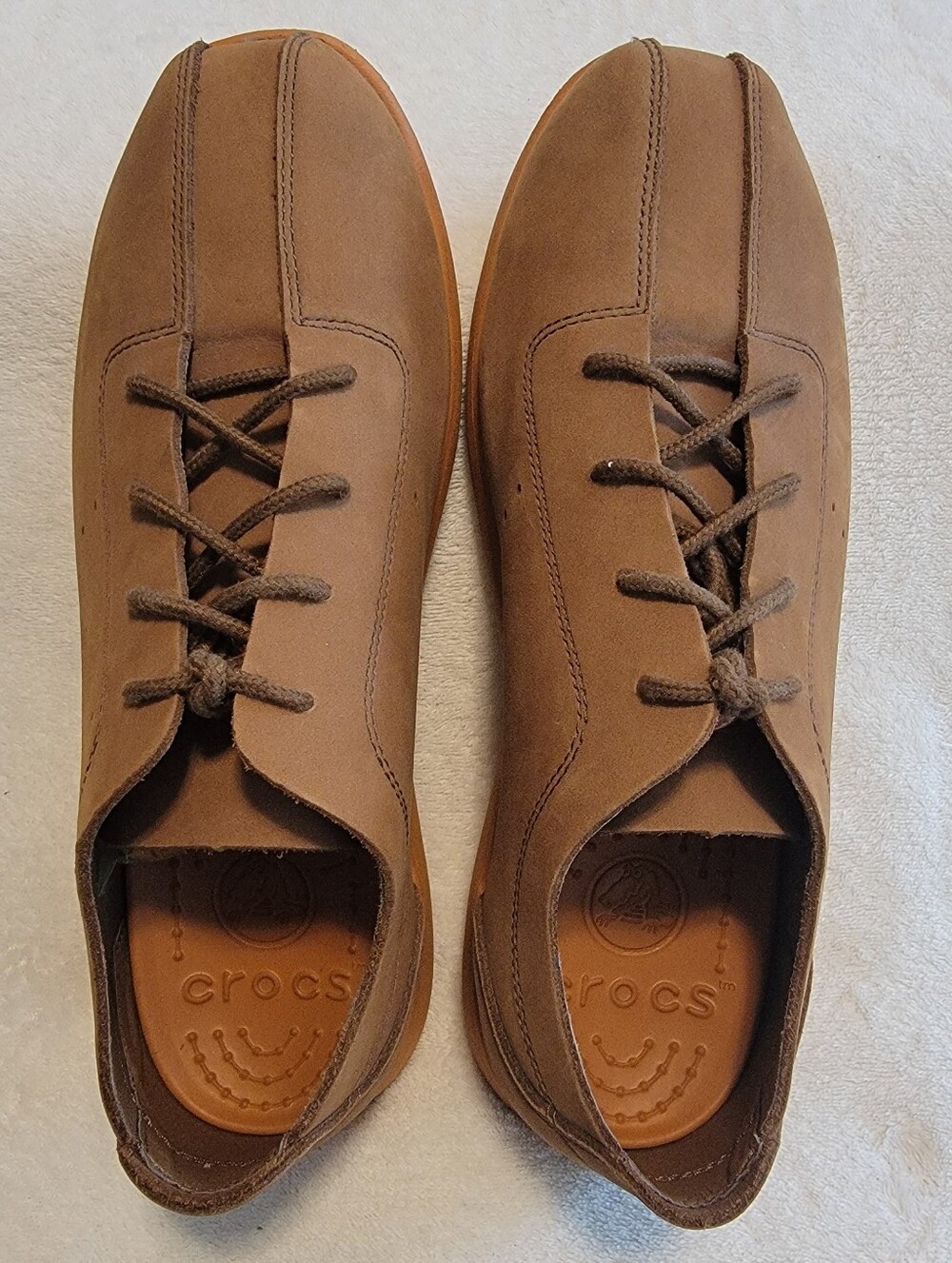 Mens Tan Suede CROCS Venture Sz 11
